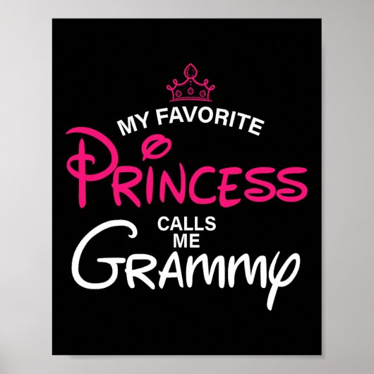 Mijn favoriete prinses noemt me Grammy dochter Fat Poster (Voorkant)