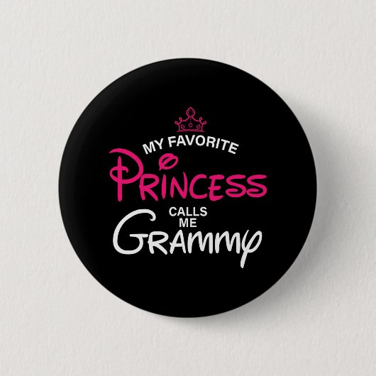 Mijn favoriete prinses noemt me Grammy dochter Fat Ronde Button 5,7 Cm (Voorkant)