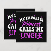 Mijn favoriete prinses noemt me oom (Voorkant / Achterkant)