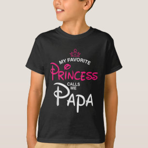 Mijn favoriete prinses noemt me papa dochter vader t-shirt