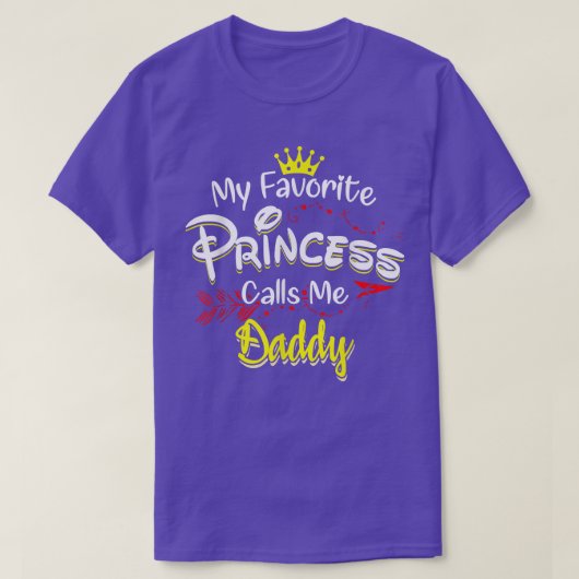 Mijn favoriete prinses noemt me papa t-shirt (Design voorkant)
