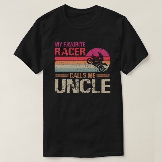 Mijn favoriete racer noemt me oom  vader t-shirt (Design voorkant)