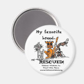 Mijn favoriete ras..., GERED! Magneet (Voorkant / Achterkant)