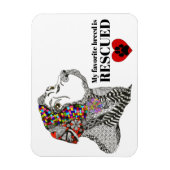 Mijn favoriete ras is geredde adoptiemagneet 3"x4" magneet (Verticaal)