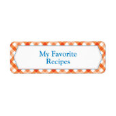 Mijn favoriete recept etiket (Voorkant)