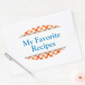 Mijn favoriete recept ovale sticker (Envelop)