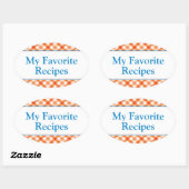 Mijn favoriete recept ovale sticker (Vel)