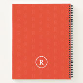 Mijn favoriete recepten Monogrammed sinaasappel Notitieboek (Achterkant)