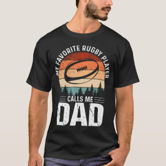 Mijn favoriete rugby speler noemt me papa Rugby pa T-shirt