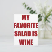 mijn favoriete salade is wijn briefkaart (Staand voorkant)