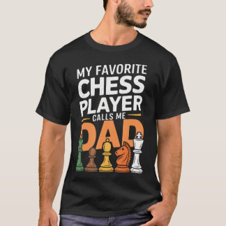 Mijn favoriete schaker noemt me papa Schaken Papa T-shirt