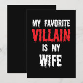 Mijn favoriete schurk is mijn vrouw cadeau echtgen feestdagenkaart (Voorkant / Achterkant)