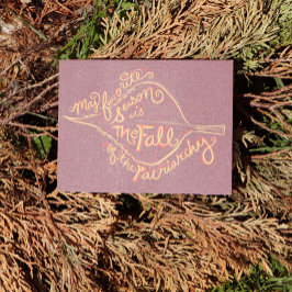 Mijn favoriete seizoen is de herfst van de patriar briefkaart