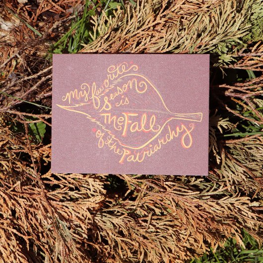 Mijn favoriete seizoen is de herfst van de patriar briefkaart