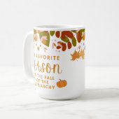 Mijn favoriete seizoen is de Herfst van de patriar Koffiemok (Voorkant links)