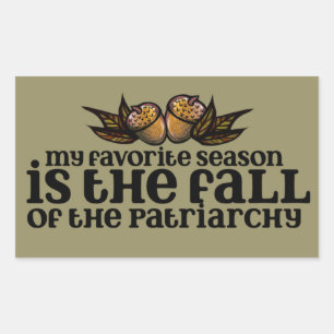 Mijn favoriete seizoen is de herfst van de patriar rechthoekige sticker