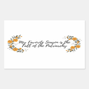 Mijn favoriete seizoen is de Herfst van de patriar Rechthoekige Sticker