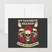 Mijn favoriete seizoen is de Herfst van het fascis Feestdagenkaart (Voorkant / Achterkant)