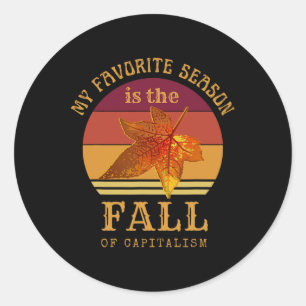Mijn favoriete seizoen is de Herfst van het kapita Ronde Sticker