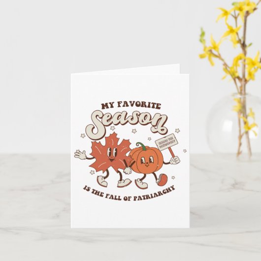 Mijn favoriete seizoen is de ineenstorting van het kaart (Gele Bloem)