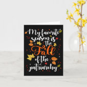 Mijn favoriete seizoen is de val van het patriarch kaart (Gele Bloem)