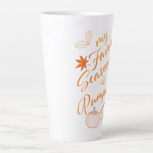 Mijn favoriete seizoen is Pumpkin Spice Autumn Pri Latte Mok (Voorkant)