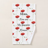 Mijn favoriete set voor handdoekjes met voetafdruk bad handdoek (Handdoek)