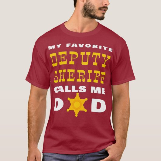 Mijn favoriete sheriff noemt me pa Proud T-shirt (Voorkant)