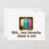 Mijn favoriete Show staat op televisie Briefkaart (Voorkant / Achterkant)