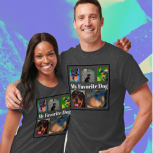 Mijn favoriete Sjabloon van Honden 5-foto T-Shirt