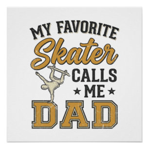 Mijn favoriete skater noemt me papa vintage shirt_ perfect poster