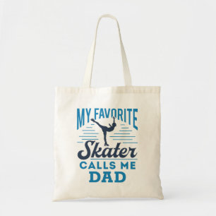 Mijn favoriete Skating roept me de Figuur van papa Tote Bag