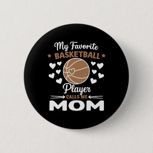 Mijn favoriete skeletspeler noemt me mama ronde button 5,7 cm