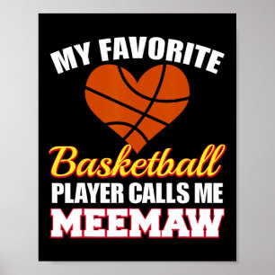 Mijn favoriete skeletspeler noemt me Meemaw Grappi Poster
