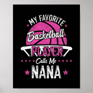 Mijn favoriete skeletspeler noemt me Nana Funny Om Poster