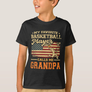 Mijn favoriete skeletspeler noemt me opa VS-vlag T-shirt