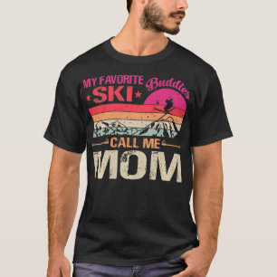 Mijn favoriete Ski-boeddies noemen me mam  vader T-shirt