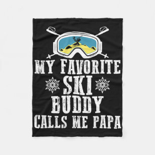 Mijn favoriete ski-buddy noemt me papa grappige be fleece deken