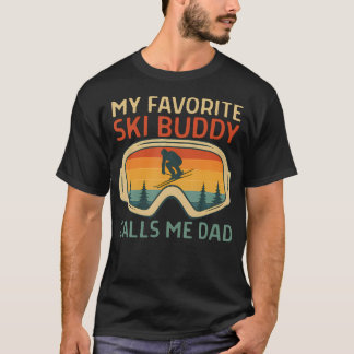 Mijn favoriete ski-buddy noemt me papa - grappige  t-shirt