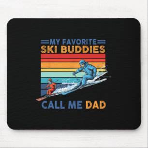Mijn favoriete ski-makkers noemen me papa retro sk muismat