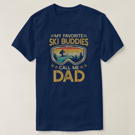 Mijn favoriete skiboeddies noemen me pap t-shirt (Design voorkant)
