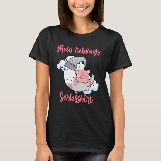 Mijn favoriete slaapteacup-varken-varken-mijn-slaa t-shirt (Voorkant)