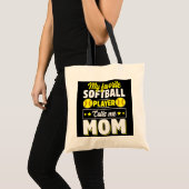 Mijn favoriete Softball Player noemt me mama moede Tote Bag (Voorkant (product))