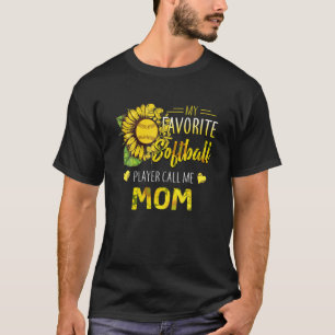 Mijn favoriete Softball Player noemt me mama Mothe T-shirt