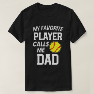 Mijn favoriete Softball speler noemt me papa Gift T-shirt