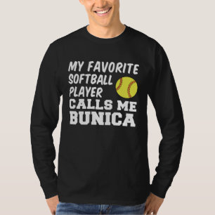 Mijn favoriete softbalspeler noemt me Bunica Roman T-shirt