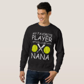 Mijn favoriete softbalspeler noemt me Nana Basebal Trui (Voorkant volledig)