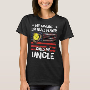 Mijn favoriete softbalspeler noemt me oom Amerika T-shirt