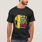 Mijn favoriete softbalspeler Opa Softbal Grand T-shirt (Voorkant)