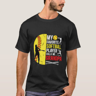 Mijn favoriete softbalspeler Opa Softbal Grand T-shirt